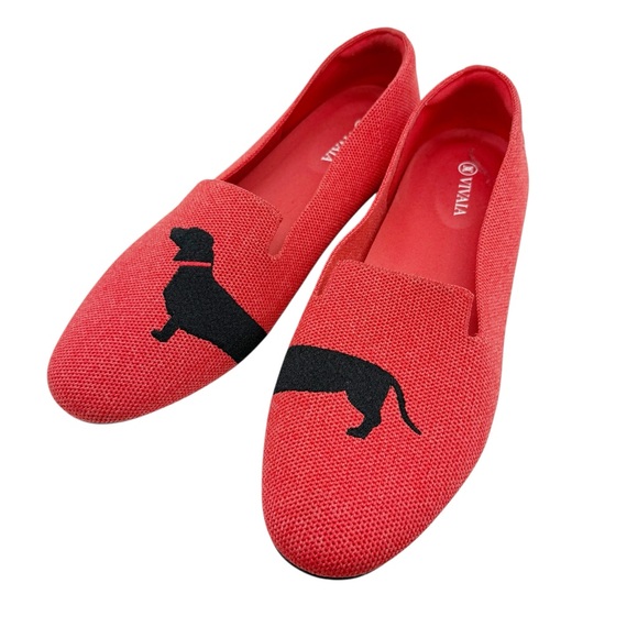 Vivaia Audrey Dachsund Weiner Slip On Long loafers Womens Sz EU 43 US 11 - Picture 1 of 6